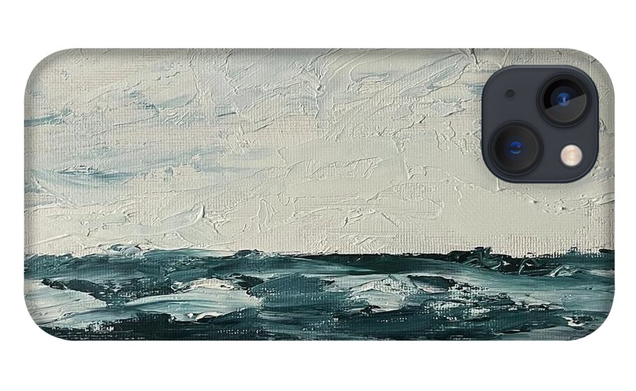 Oil Painting iPhone 13 Case featuring the painting Sea and Sky by Lisa White