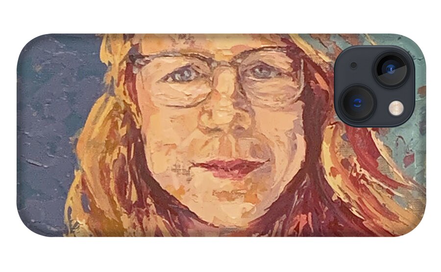 Selfie iPhone 13 Case featuring the painting Selfie, 2020 by PJ Kirk