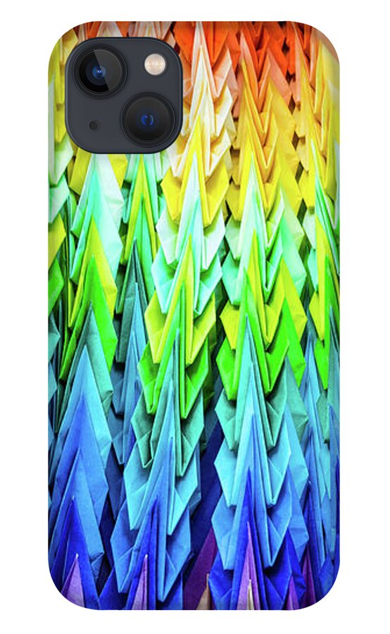 Origami iPhone 13 Case featuring the photograph Senbazuru or one thousand origami cranes by Lyl Dil Creations