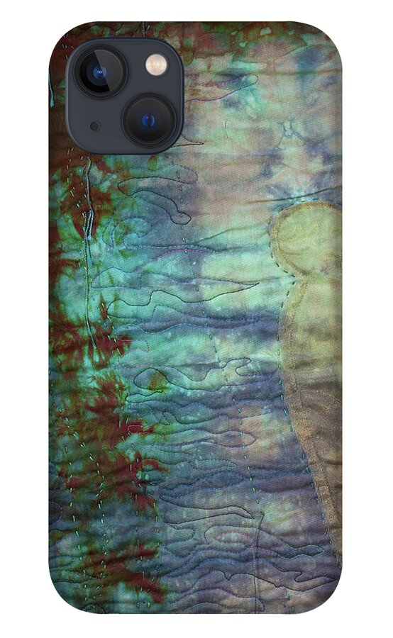 Shadow In The Sand Detail iPhone 13 Case featuring the mixed media Shadow in the Sand 2 by Vivian Aumond