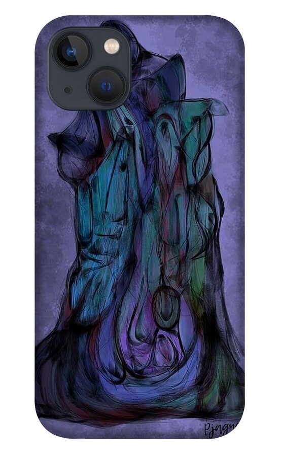 Shadow Master iPhone 13 Case featuring the digital art Shadow master by Ljev Rjadcenko