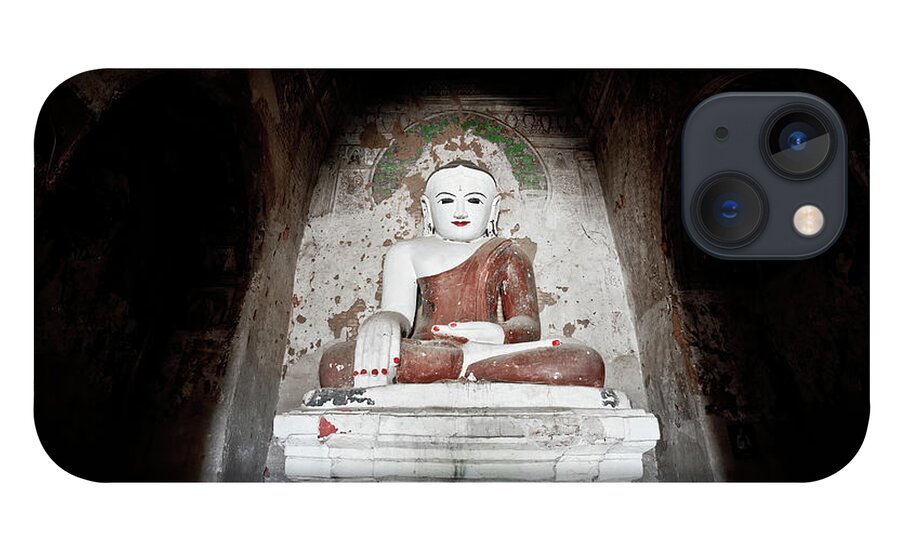 Birman iPhone 13 Case featuring the photograph Sitting Buddha, Bagan, Myanmar by Lie Yim