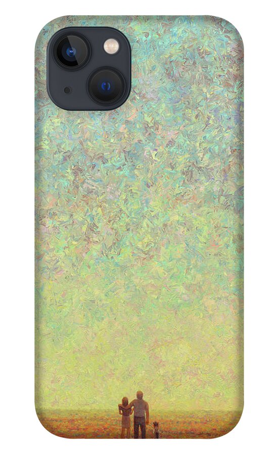 Sky iPhone 13 Case featuring the painting Skywatching by James W Johnson