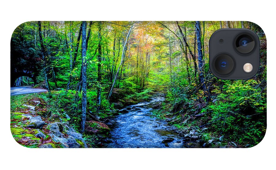 Cades iPhone 13 Case featuring the photograph Smoky Mountains Country Streams Painting by Debra and Dave Vanderlaan