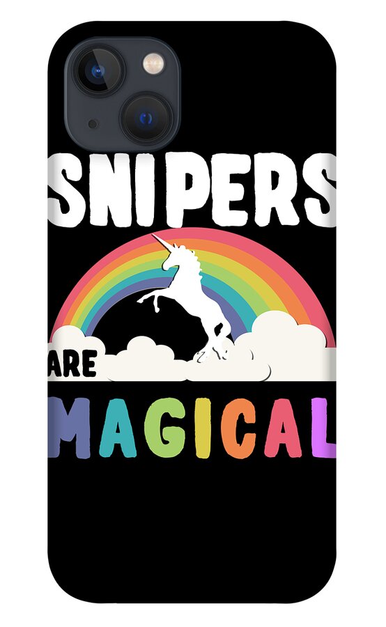 Funny iPhone 13 Case featuring the digital art Snipers Are Magical by Flippin Sweet Gear