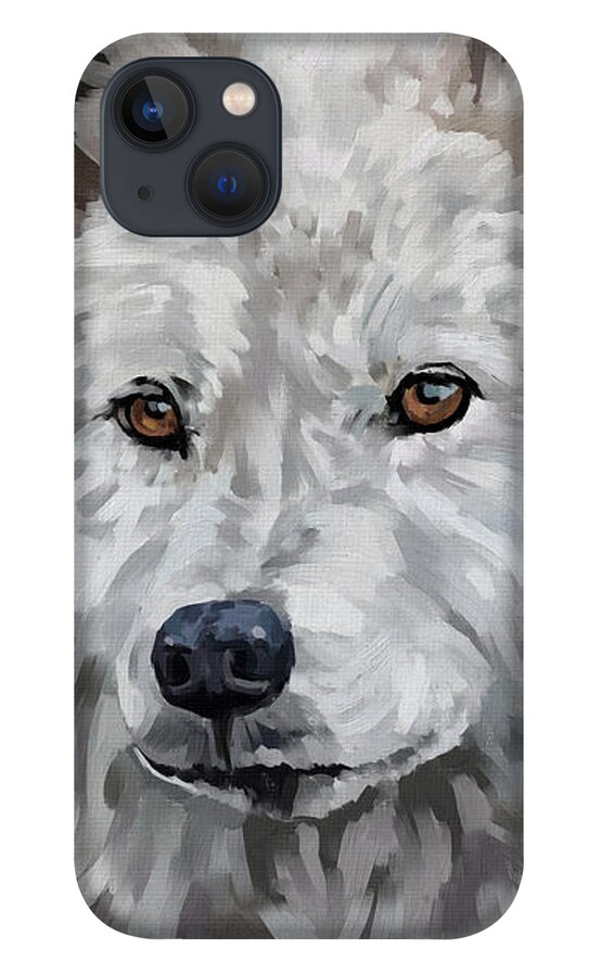 Wildlife iPhone 13 Case featuring the digital art Snowball by Shawn Conn