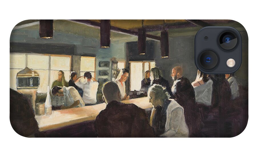 Bar iPhone 13 Case featuring the painting Social club by Tate Hamilton