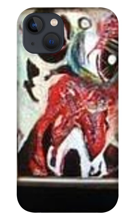 Nightmares iPhone 13 Case featuring the painting Socrute by Cheery Stewart Josephs