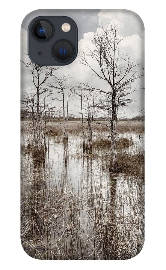 Clouds iPhone 13 Case featuring the photograph Soft Morning Everglades by Debra and Dave Vanderlaan