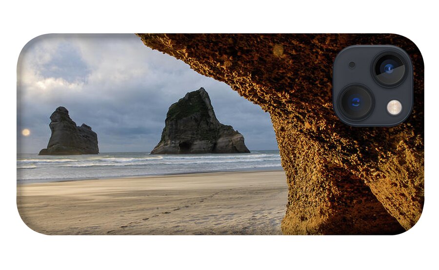 Wharariki Beach iPhone 13 Case featuring the photograph Castles Of Sand - Farewell Spit, South Island. New Zealand by Earth And Spirit