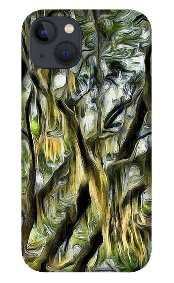 Spanish Moss iPhone 13 Case featuring the photograph Spanish Moss Two - Swirly and Golden by Sea Change Vibes