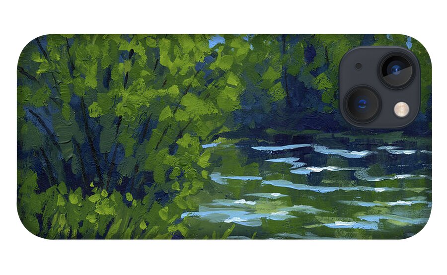 Creek iPhone 13 Case featuring the painting Spring on Beaver Creek by David King Studio
