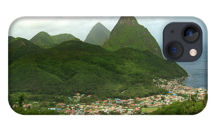 St. Lucia iPhone 13 Case featuring the photograph St. Lucia Pitons by Flinn Hackett