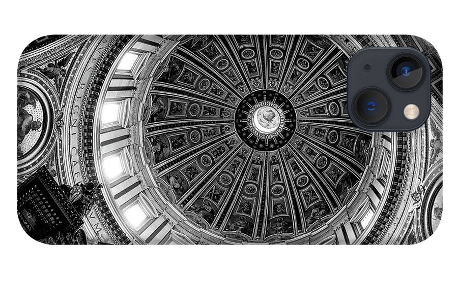 St. Peter's Basilica iPhone 13 Case featuring the photograph St Peters Basilica Dome Interior by Doug Sturgess