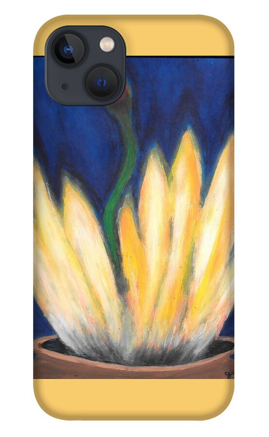 Fire iPhone 13 Case featuring the painting STD by Esoteric Gardens KN