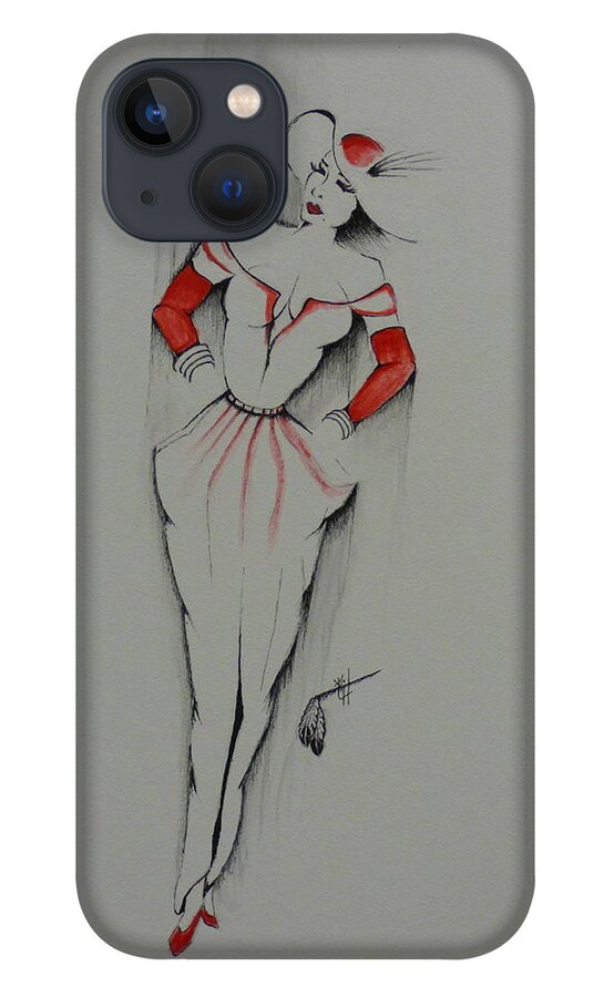 Stepping iPhone 13 Case featuring the painting Stepping in Style by Kem Himelright