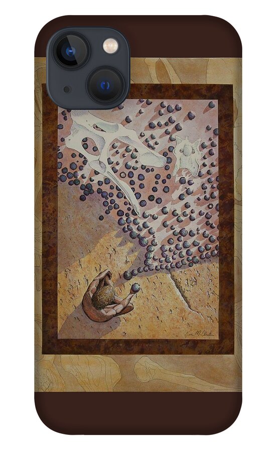 Kim Mcclinton iPhone 13 Case featuring the painting Stones and Bones by Kim McClinton