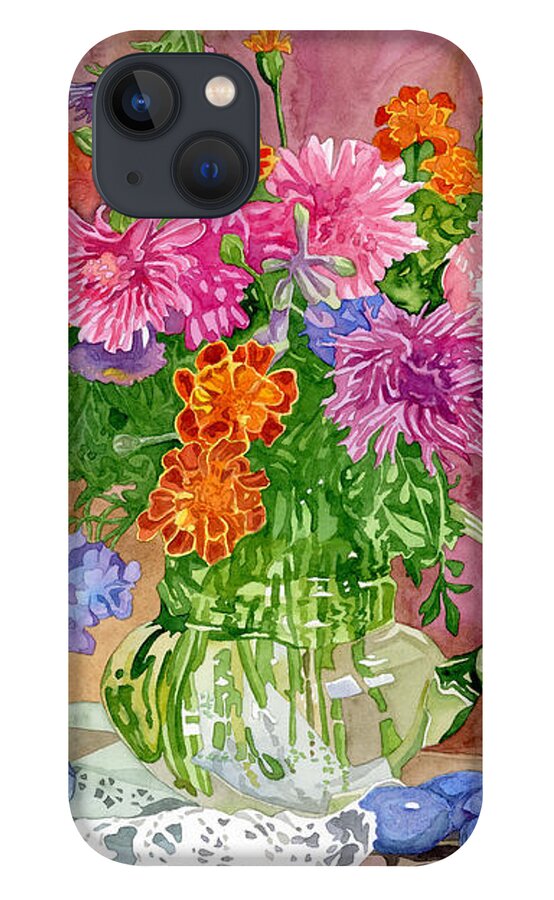 Summer iPhone 13 Case featuring the painting Summer Bouquet by Espero Art