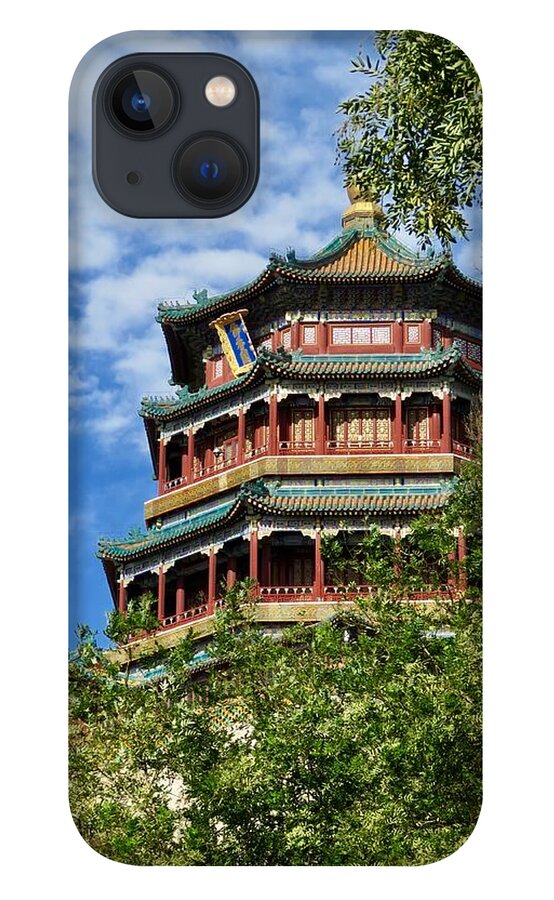 China iPhone 13 Case featuring the photograph Summer Temple by Kerry Obrist