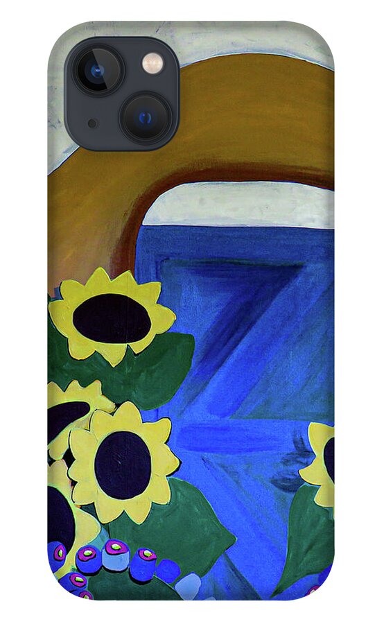 Bold iPhone 13 Case featuring the painting Sun Flowers One by Ted Clifton