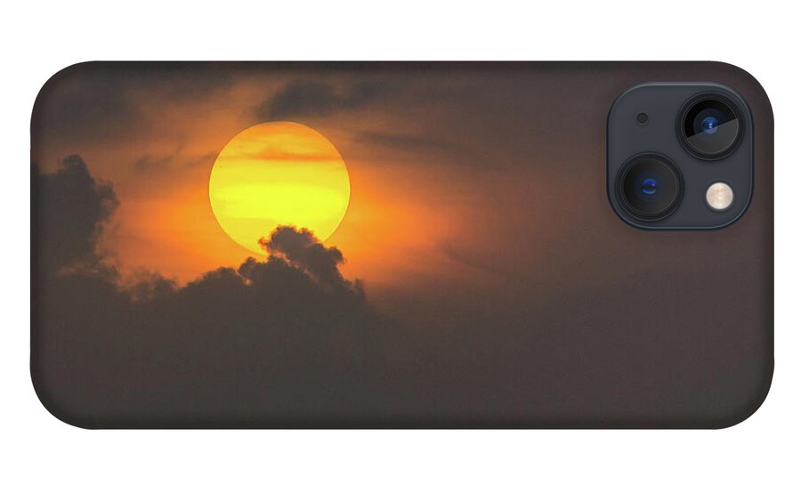 Clouds iPhone 13 Case featuring the photograph Sun popping into clouds by Andrew Lalchan