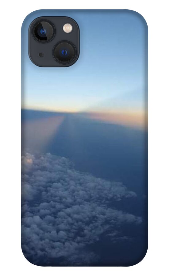 All iPhone 13 Case featuring the digital art Sun Rays Over a Cloud KN46 by Art Inspirity