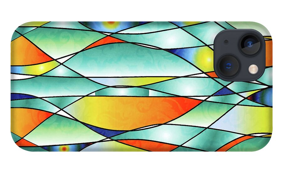 Sunrise iPhone 13 Case featuring the digital art Sunrise Fish Eyes by Sand And Chi
