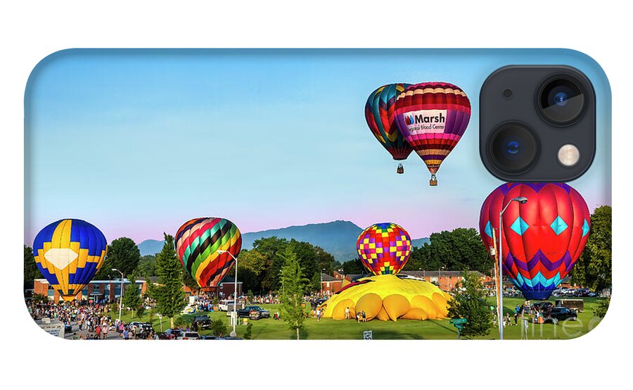 Balloon iPhone 13 Case featuring the photograph Sunrise with the Balloons by Shelia Hunt