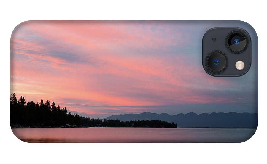 Sunset iPhone 13 Case featuring the photograph Sunset at Flathead Lake by Art Cole
