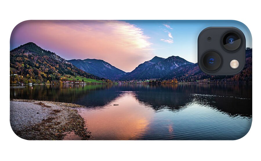 Schliersee iPhone 13 Case featuring the photograph Sunset at the Schliersee III by Hannes Cmarits