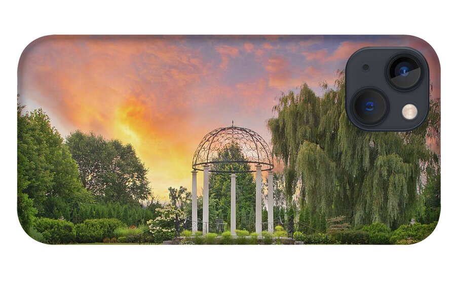 August Garden iPhone 13 Case featuring the photograph Sunset at the Temple of Love by Marilyn Cornwell