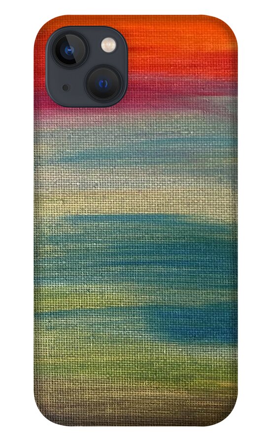 Oil iPhone 13 Case featuring the painting Sunset by Lisa White