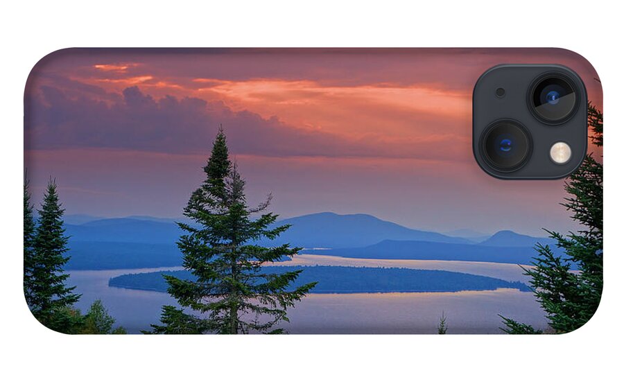 Sun iPhone 13 Case featuring the photograph Sunset Over Mooselookmeguntic Lake by Russ Considine