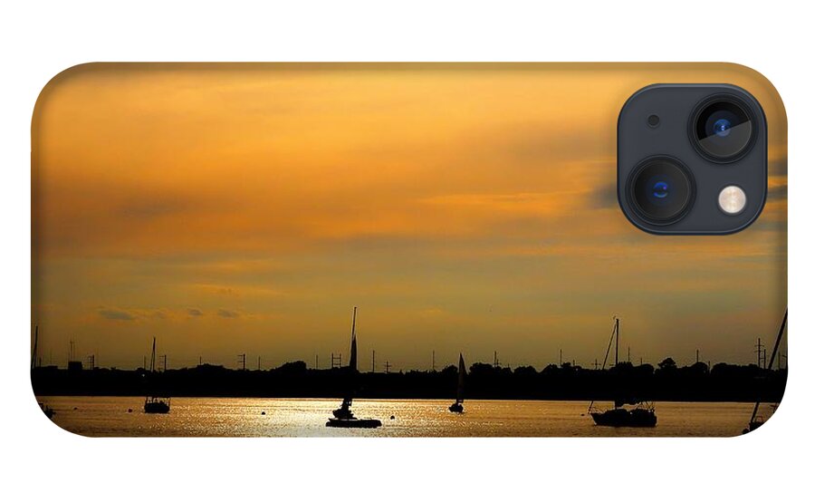 Sailing iPhone 13 Case featuring the photograph Sunset Sailing by Linda Stern