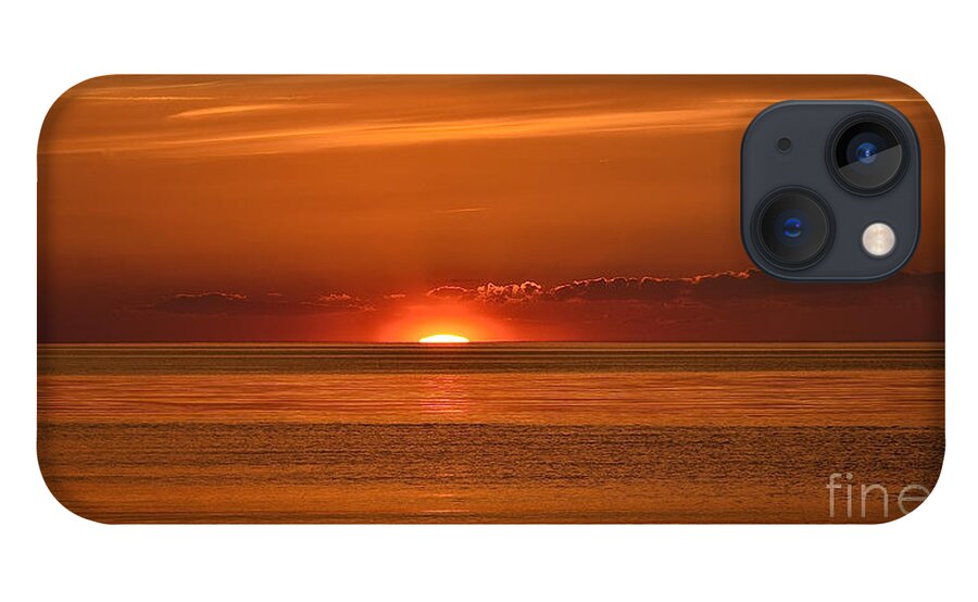Halo iPhone 13 Case featuring the photograph Sunset Sun Halo - Skaket Beach by Debra Banks