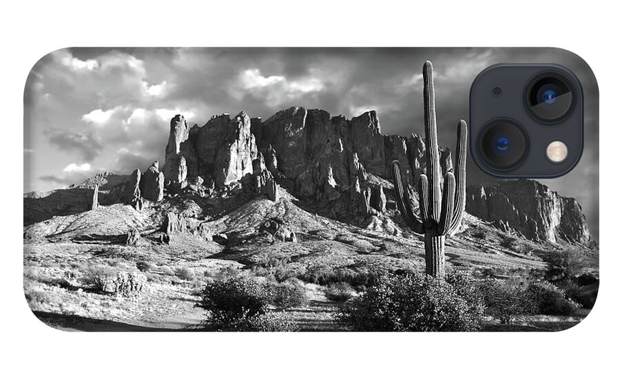 Superstition Mountains iPhone 13 Case featuring the photograph Superstition's Sentry by American Landscapes
