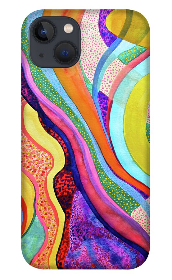  iPhone 13 Case featuring the painting Surreptitious by Polly Castor