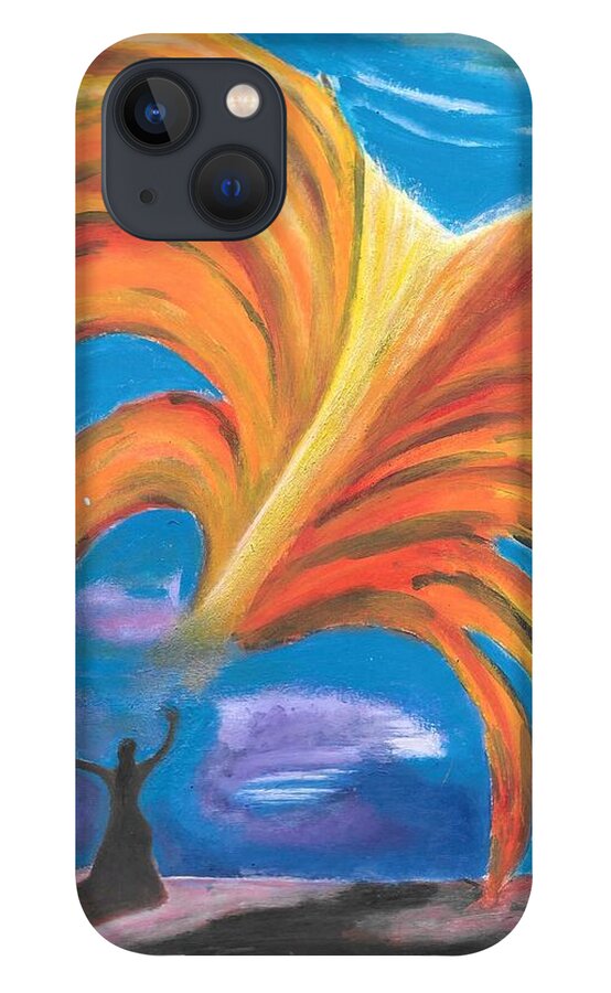 Sky iPhone 13 Case featuring the painting Taking the High Road by Esoteric Gardens KN
