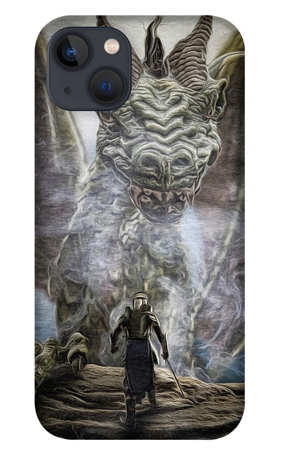 Dragon iPhone 13 Case featuring the digital art The Dragonslayer by Brad Barton