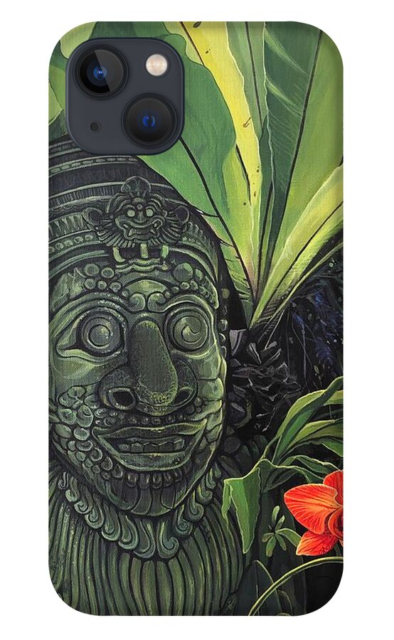 Statue iPhone 13 Case featuring the painting The Fallen Idol by Hunter Jay