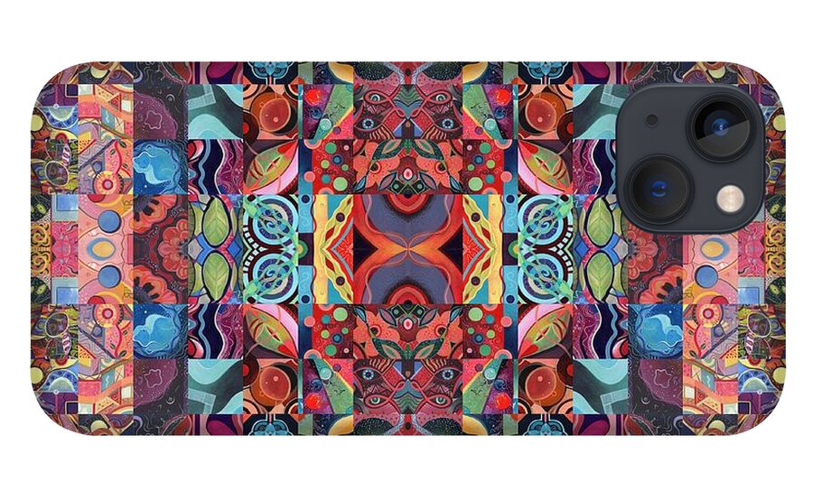 The Joy Of Design 64 Quadrupled 4 By Helena Tiainen iPhone 13 Case featuring the digital art The Joy of Design 64 Quadrupled 4 by Helena Tiainen