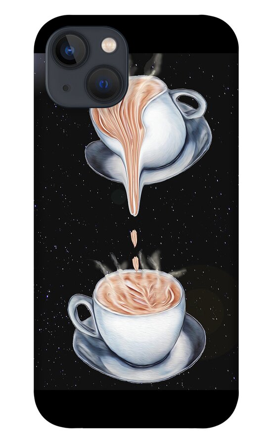 Digital iPhone 13 Case featuring the digital art The Latte' Milky Way by Ronald Mills