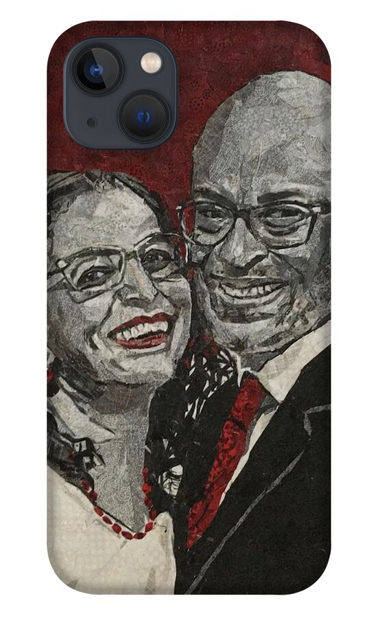 Portrait iPhone 13 Case featuring the painting The newlyweds by Mihira Karra