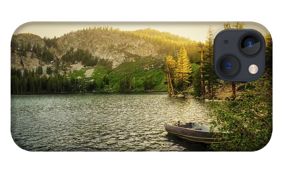 Lake George iPhone 13 Case featuring the photograph The Perfect Place for a Boat by Abigail Diane Photography