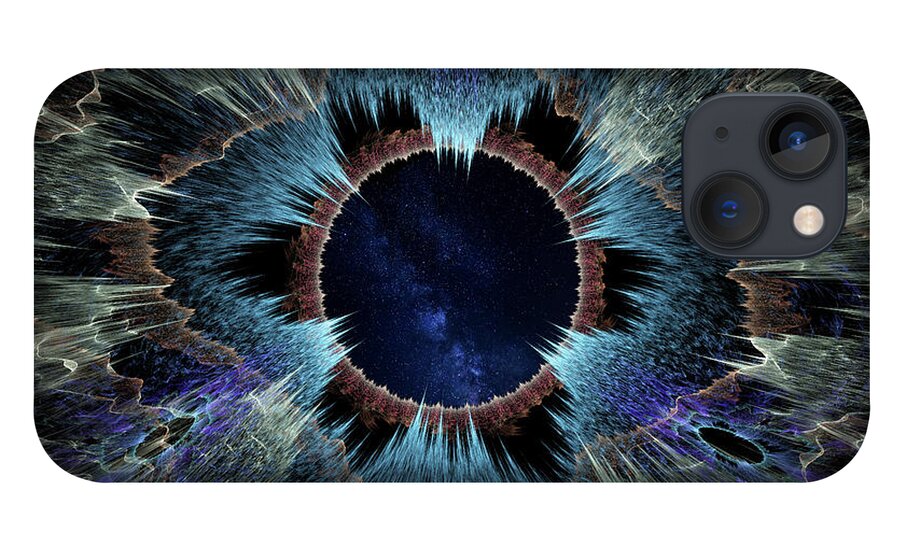Abstract iPhone 13 Case featuring the digital art The Portal by Manpreet Sokhi