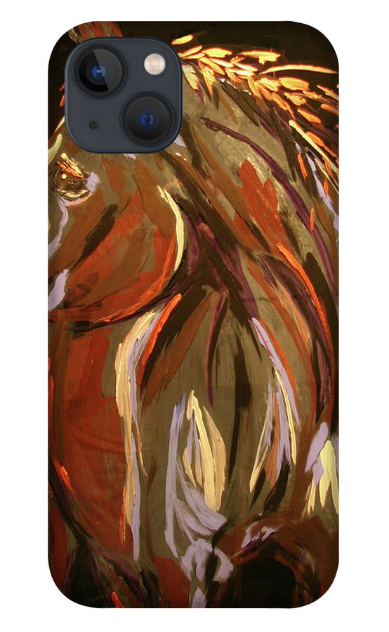 Horse iPhone 13 Case featuring the painting The Sentenial by Marilyn Quigley