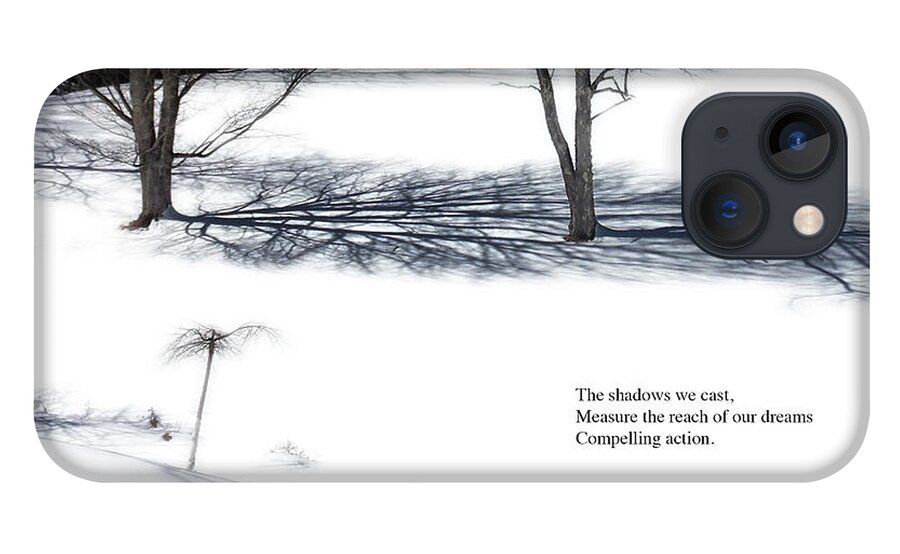  Trees iPhone 13 Case featuring the photograph The Shadows We Cast Haiku by Wayne King
