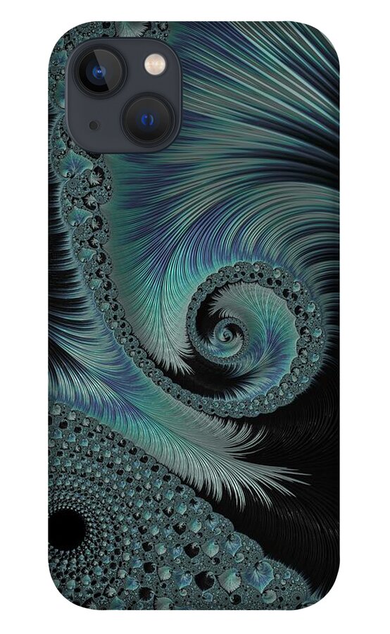 Fractal iPhone 13 Case featuring the digital art The Spiral #3 by Mary Ann Benoit