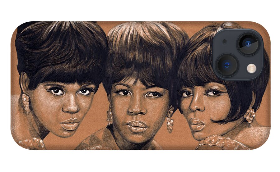 Motown iPhone 13 Case featuring the drawing The Supremes by Rob De Vries