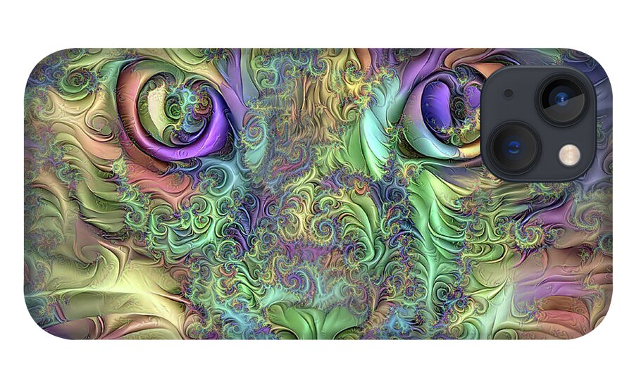 Cat iPhone 13 Case featuring the digital art Those Eyes by Dave Lee
